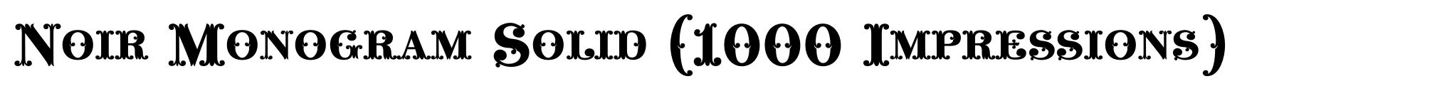 Noir Monogram Solid (1000 Impressions) image